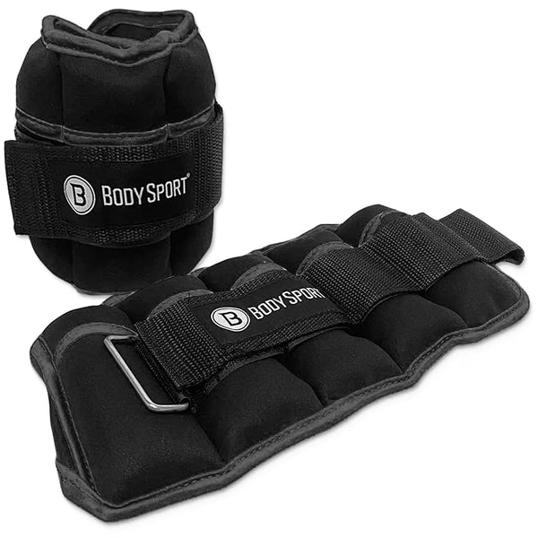 1 Pound – 5 Pound Black/Black Adjustable Ankle Weights for Men, Women, and Kids – Workout Aid for Added Resistance